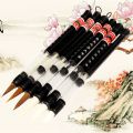 Paint Pcs Wool Reusable Practice Automatic Piston Water Ink Brush Chinese Japanese Calligraphy Water Brush Pen Writing Drawing Pen. 