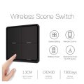 JINMY 2X 4 Gang for Tuya ZigBee Wireless 12 Scene Switch, Push Button Controller Battery Powered Automation Scenario, Black. 