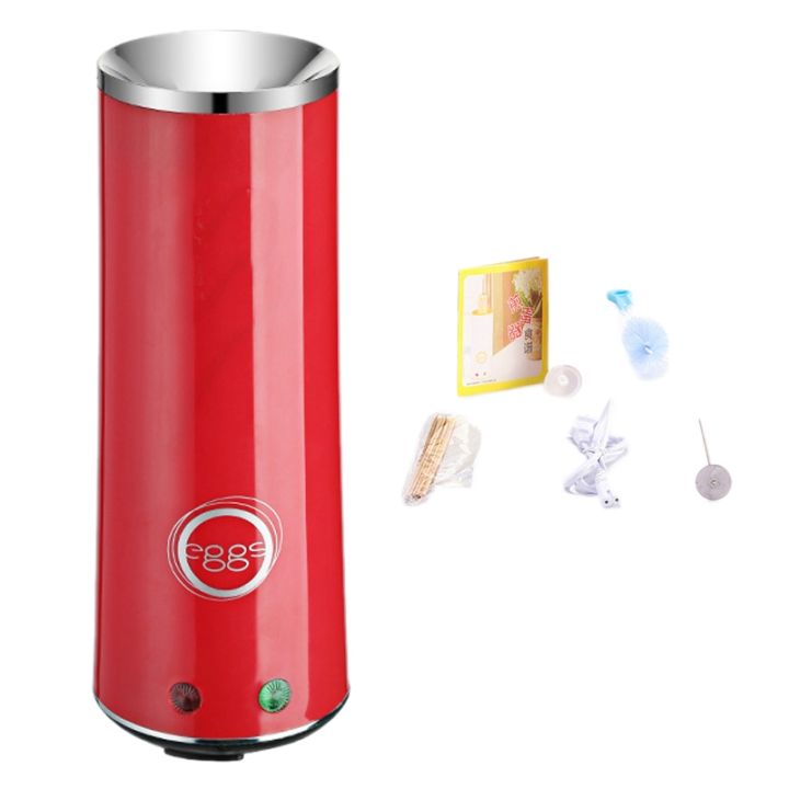 NAMUNY Electric Egg Roll Machine Cooker Egg Roll Maker Sausage Frying Cooking Cup Tool US Plug-Red