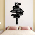 NEW bedroom wonderland sleepwalking alice road signs wall stickers decoration tea party gifts rabbit hole vinyl stickers bedroom quote kids room decoration. 