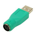 Cool Green USB Male to PS2 Female Convertor Adapter for Keyboard Mouse. 