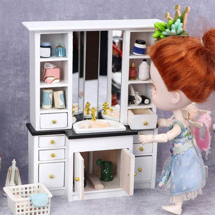 1/12%20Doll%20House%20Miniature%20Cupboard%20Wash%20Basin%20Sink%20Cabinet%20Furniture%20Mini%20Decor%20Pretend%20Play%20Simulation%20Furniture%20Toys%20-%20Image%207