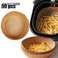 DISICHEN Fashion 50 Pcs Air Fryer Paper Liners Non-Stick Disposable Paper Tray for Air Fryer Cheesecake Air Fryer Accessories Baking PaperHats Caps. 