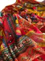 Rajasthani Silk Mirror Work Shawl For Women. 