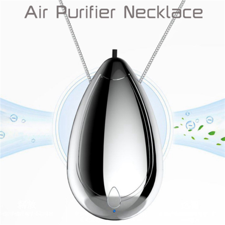 JAERBEE%204X%20Mini%20Wearable%20Air%20Purifier,%20Personal%20Travel%20Size%20Air%20Purifier,%20Necklace%20&%20Portable%20USB%20Charging%20Smoke%20Purifier%20Silver%20-%20Image%203