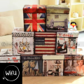 Ottoman Storage Stool Chair Box with full Body Print perfect as Storage Organizers and Stool Chair- Capacity 31ltr. 