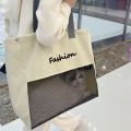 Dog Backpack Soft Canvas Cat Carrier Bag Portable Breathable Pets Handbag High Capacity Pet Mesh Carrier Bag Cat. 
