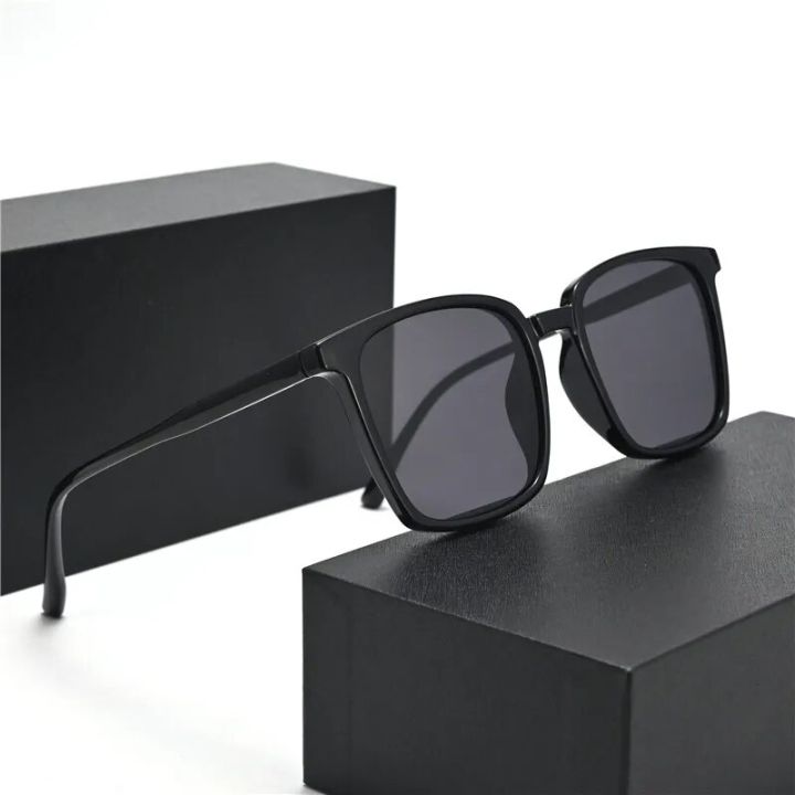 Evove 163mm Oversized Men Sunglasses Women TR90 Big Large Sun Glasses for Male Female Square Fashion Black Grey Shades Fat Face