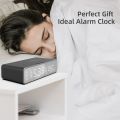 Bedroom digital alarm clock mobile wireless charging electronic clock. 