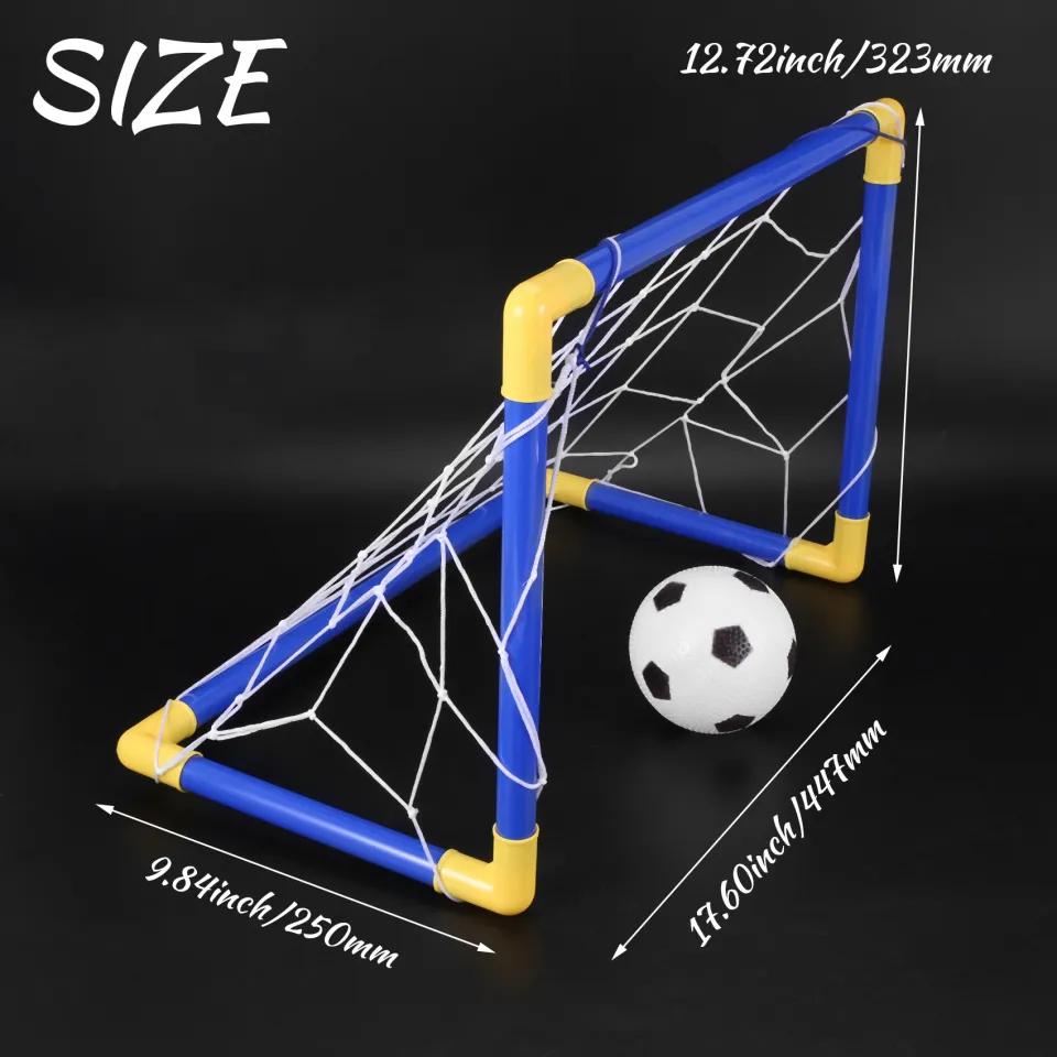 Indoor Mini Folding Football Soccer Ball Goal Post Net Set+Pump