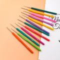 New Rubber Handle Knitting Needles Long Multisize Crocheting Hooks Handicraft Hand Weave Tool. 