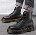 Tirpal Sole Martin Black lace up Solid Boot for Men (NAVYA Store). 