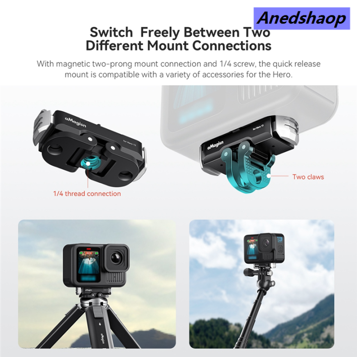 Anedshaop%20(GGBR)%20Camera%20Quick%20Release%20Base%20Mount%20Action%20Camera%20Selfie%20High%20Quality%20Stick%20Tripod%20Adapter%20Foldable%20Cam%20Stand%20for%20Hero%2013%20-%20Image%204