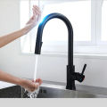 DQOK Kitchen Faucet Pull Out Brushed Nickle Sensor Stainless Steel Black Smart Induction Mixed Tap Touch Control Sink Tap. 