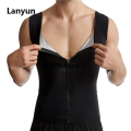 Difutagui [bbees] Men Sauna Sweat Vest Waist Trainer Corset Zipper Fitness Tank Sales Special promotion Top Slimming Body Shaper Compression Shirt Weight Loss Thermo Belt. 