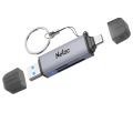 Netac WK13 2 in 1 USB Type A and Type C Card Reader for Android Phones and Computer. 