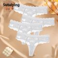 Sutuiying Original Special Offer FINETOO 4PCS/Set S-XL Women Panties G-string Woman's Underwear Girl Lace Lingerie Female Bikini Lady Thong Intimates. 