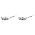 fasdaga 2X Kitchen 20cm Induction Frying Pan Stainless Steel Frypan Skillet Cookware Accessories Cooking Tools. 