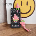Patrick Star Casing iPhone 16 15 Pro Max 15 Pro 15 Plus 15 14 Pro Max 14 Pro 14 Plus 14 Cartoon SpongeBob SquarePants Lanyard Strap Silicone Shockproof Phone Case. 