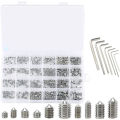 FORIDE 667Pcs Hex Hexagon Socket Cone Point Set Screw Assortment Kit M2 M2.5 M3 M5 M6 M8 Grub Screw with Hex Key. 