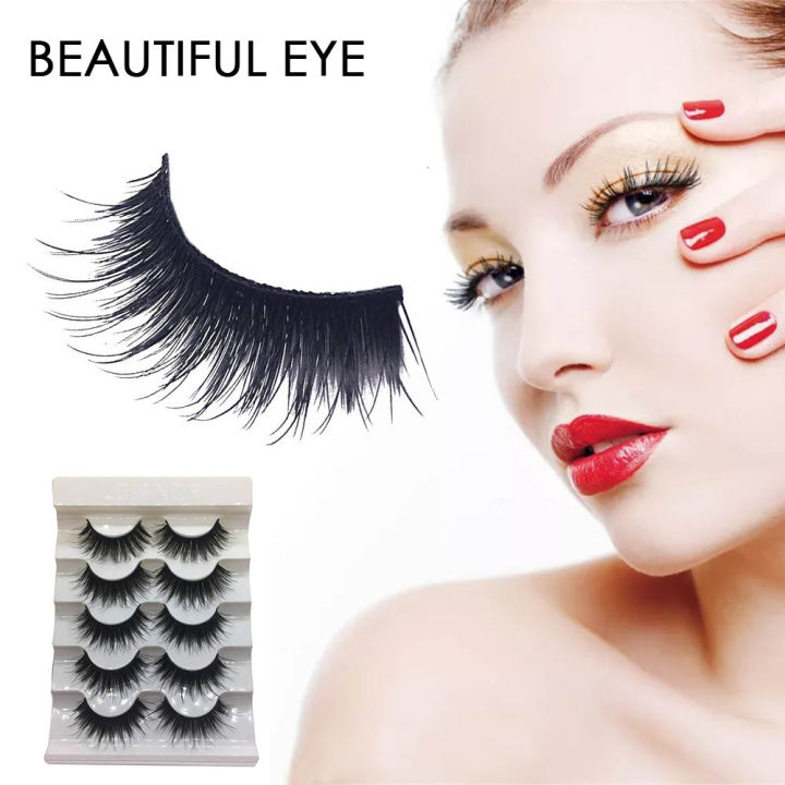 New%20Portable%20Eay%20to%20Ue%205%20Pair%20Natural%20Fale%20Eyelahe%20Handmade%20Natural%20Thick%20Long%20Cro%20Lifelike%20Wipy%20Fluffy%20Buhy%20Curling%20Eye%20Lahe%20et%20Beauty%20MakeUp%20Extenion%20Cometic%20Tool%20-%20Image%203