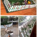 2pcs Doorway Barrier Plastic Courtyard Fence Practical Durable Garden Fence Creative Universal Guardrail Villas. 