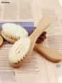 Sutuiying 1piece Care of newborn babies pure natural wool wooden hairbrush New style hair brush massager show Special for real hair wigser comb. 