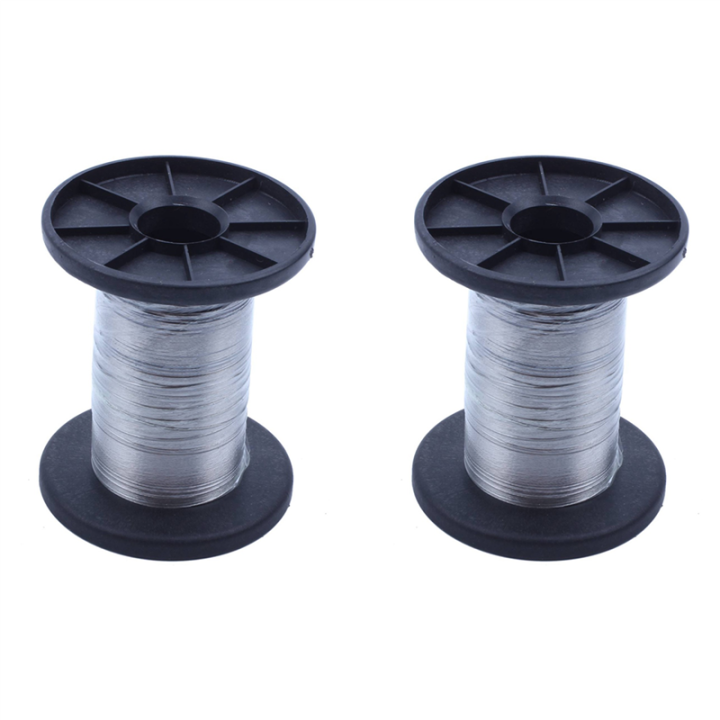 2 Pcs 30M 304 Stainless Steel Wire Roll Single Bright Hard Wire Cable, 0.3Mm