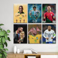 Messi Ronaldo Neymar Pele Maradona Mbappe 6 Pcs Poster. 