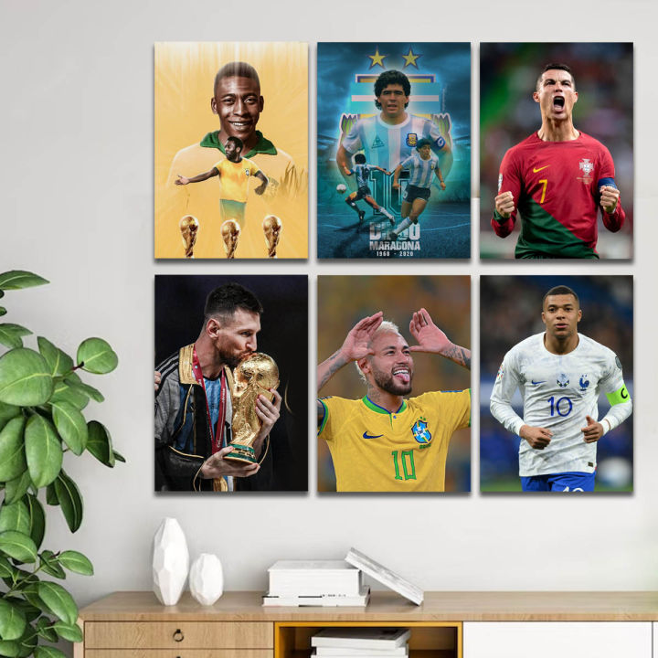 Messi%20Ronaldo%20Neymar%20Pele%20Maradona%20Mbappe%206%20Pcs%20Poster%20-%20Image%204