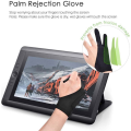 (GGBR) 15 Pack Artist Gloves for Tablet Digital Drawing Glove Two Fingers Thicken Palm Rejection Glove for Graphics Pad (M). 