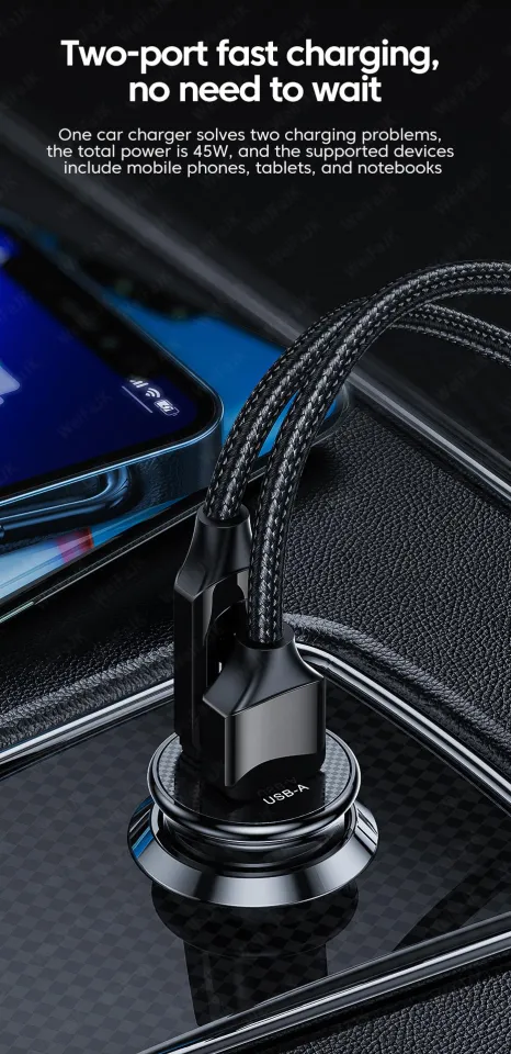 For APPLE Original PD 45W USB Type C Car Charger For iPhone 11 12