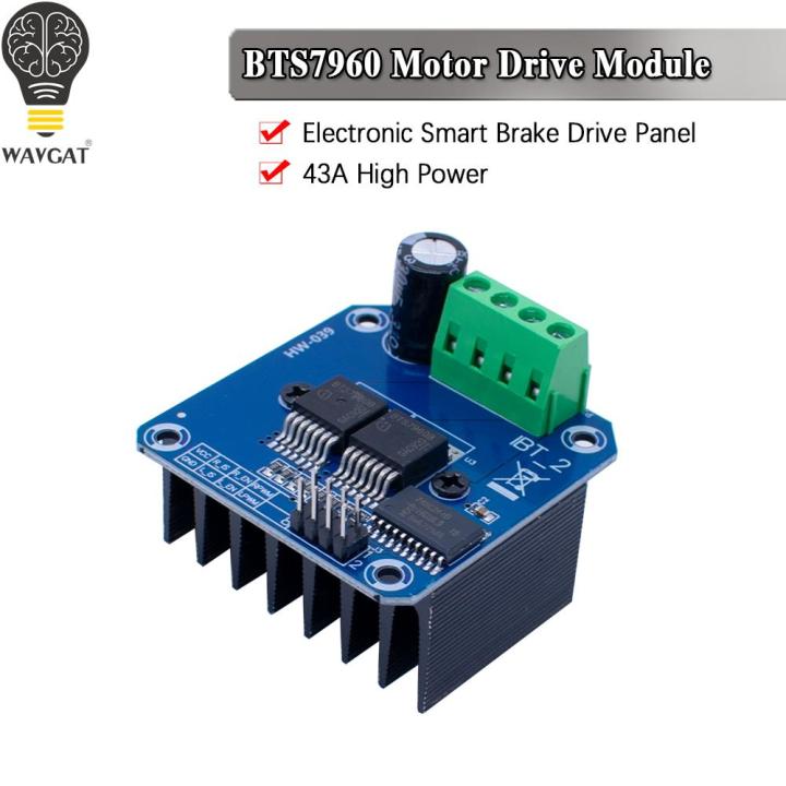 Double BTS7960 43A H-bridge High-power Motor Driver module/ diy smart car Current diagnostic