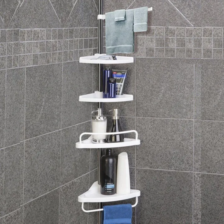 Telescopic%204%20Tier%20Adjustable%20Shower%20Corner%20Bathroom%20Shelf%20Caddy%20Organizer%20(White)%20-%20Bathroom%20Storage%20Rack%20%7C%20-%20Image%202