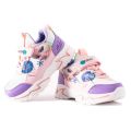 Kid Girl Frozen Print Purple Sneakers. 