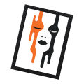 Modern Abstract Face Wall Frame – Matt Laminated printed poster with checker frame 8x12inch. 