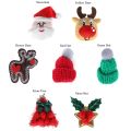 5PCS/set Fashion DIY craft Sweater Badge Clothes Plush  Snowman Hat Accessories Christmas Ornament. 