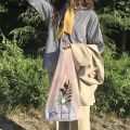 Sutuiying Large Capacity Organza Handbag Spacious Interior Mesh Embroidery Trending Accessory Embroidered Tote 2025 Design Sheer Organza Chic Bag for Women's Fashion Daily Carryall Stylish Travel Shopping Accessory. 