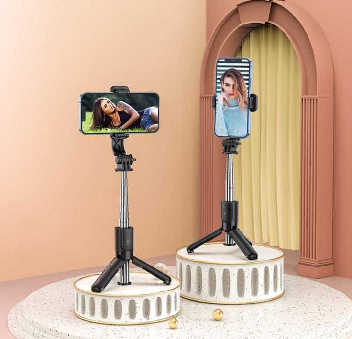 Hoco K17 Figure Mini Live Broadcast Stand Bluetooth Selfie Stick With Tripod And Shutter Button Wireless Tripod Selfie Stand