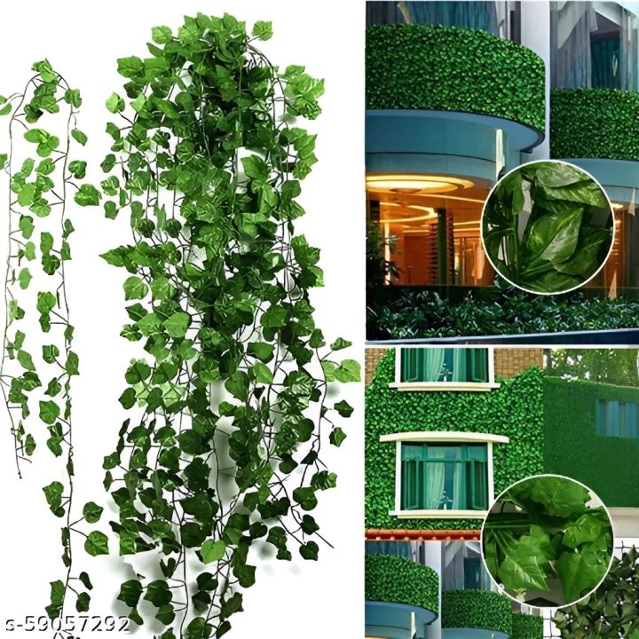 Artificial%20Rubber%20Money%20Plant%207.8%20Ft%20(87%20Inches)%20Lahara%20For%20Decoration%20Home%20And%20Wall%20Decor%20And%20Fairy%20Light%202%20Meter%20For%20Lahara%20-%20Image%202
