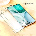 (2Pcs)Biruiqu For Honor X8C 9H 2.5D Full Cover Tempered Glass Screen Protector Film Black. 