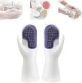 Mop Gloves, Dishwashing Gloves, Reusable Cleaning Gloves with Cleaning Brush, Hand Protection and Heat Resistant for Kitchen Bathroom. 