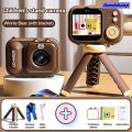 Anedshaop S11 Kids HD Digital Mini Camera Dual Lens 2point4inch women>women IPS Screen Built In Battery Selfie Tripod. 