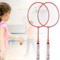 LKPCIGCXM Badminton Rackets for Children,Shuttlecocks Racquet Sports Set with 2 Balls for Kids Players Indoor Outdoor Sport Orange. 