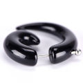 Gothic Women Men  Punk Black Acrylic Snail Stud Earrings Ear Piercing Jewelry FUHENG. 