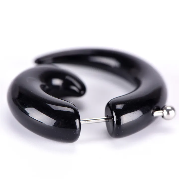 Gothic%20Women%20Men%20%20Punk%20Black%20Acrylic%20Snail%20Stud%20Earrings%20Ear%20Piercing%20Jewelry%20FUHENG%20-%20Image%204