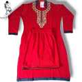 Beautiful Red Woolen Plazoset For Women. 