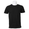 Black Solid Round Neck T-Shirt For Men. 