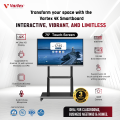Vartex Flat panel display Smartboard: 75-Inch Interactive Display with Android 14, Octa-Core Processor, 8GB RAM, 128GB ROM, Bluetooth 5.0, Dual-Band Wi-Fi, and 8-Array Microphone for Classrooms & Offices. 