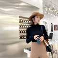 Tailor Stitch Turtle Neck Stretchy Full Sleeve High Neck For Women. 
